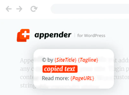 Appender – Copycat Content Protection for WordPress
