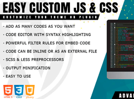 Easy Custom JS and CSS – Extra Customization for WordPress