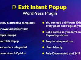 Exit Intent Popup WordPress Plugin