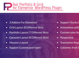Fast Portfolio & Grid for Elementor WordPress Plugin