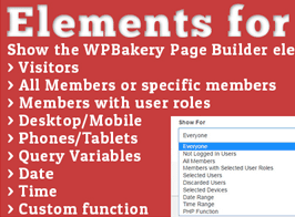 Elements for Users – Addon for WPBakery Page Builder (formerly Visual Composer)
