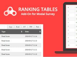 Modal Survey Ranking Tables Add-on