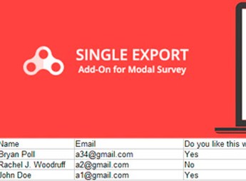 Modal Survey Single Export Add-on