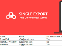 Modal Survey Single Export Add-on