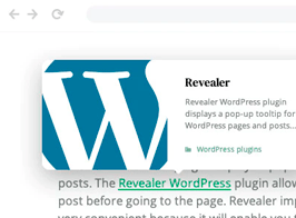 Revealer – Navigation popup for WordPress links
