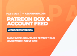 Patreon Box and About Feed WordPress Plugin