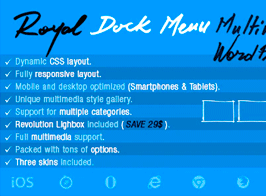 Royal Dock Menu Multimedia Slider WordPress Plugin
