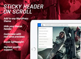 Sticky Header on Scroll for WordPress