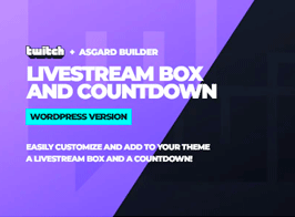 Twitch LiveStream Box and Countdown WordPress Plugin