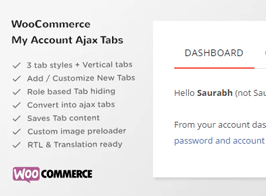 SS WooCommerce Myaccount Ajax Tabs