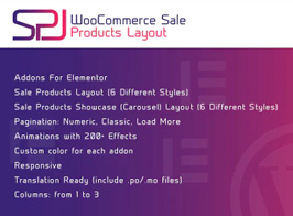 Sale Products Layout for Elementor WooCommerce Plugin