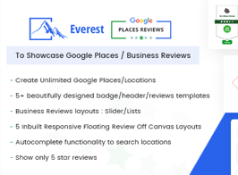 Everest Google Places Reviews – Best WordPress Plugin To Showcase Google Places / Business Reviews