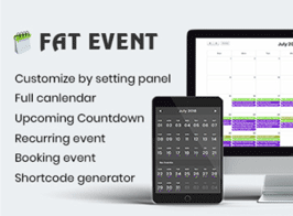FAT Event – WordPress Event and Calendar Booking