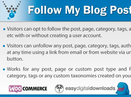Follow My Blog Post – WordPress / WooCommerce Plugin
