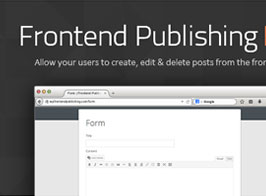 Frontend Publishing Pro WordPress Post Submission Plugin