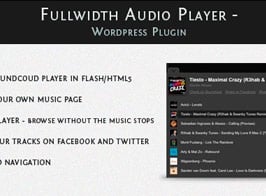 Fullwidth Audio Player – WordPress plugin