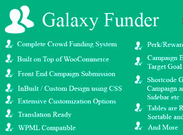 Galaxy Funder – WooCommerce Crowdfunding System