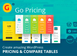 Go Pricing – WordPress Responsive Pricing Tables