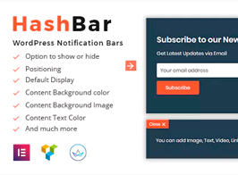 HashBar Pro – WordPress Notification Bar | Advertising