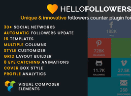 Hello Followers – Social Counter Plugin for WordPress