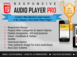 Responsive HTML5 Audio Player PRO WordPress Plugin