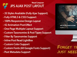 JPS Ajax Post Layout – Addon For WPBakery Page Builder