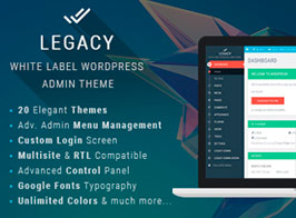 Legacy – White label WordPress Admin Theme
