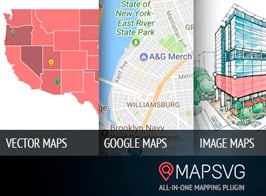MapSVG – All Kinds of Maps and Store Locator for WordPress
