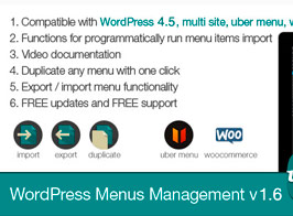 WordPress Menus Management