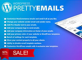 WordPress Pretty HTML Emails – Responsive Modern HTML Email Templates