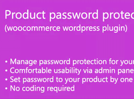 Product password protector