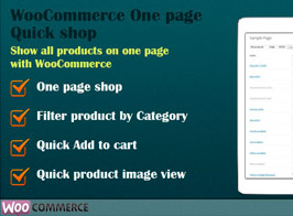Quick Order One Page Shop – WooCommerce
