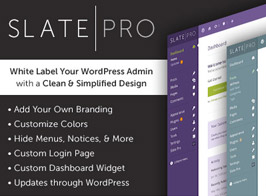 Slate Pro – WordPress Admin Theme & White Label