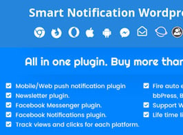 Smart Notification – WordPress Plugin Web & Mobile Push, Facebook Messenger, Notifications & Newsletter