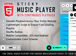 Sticky HTML5 Music Player WordPress Plugin