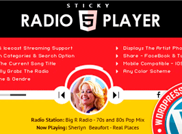 Sticky Radio Player WordPress Plugin – Full Width Shoutcast and Icecast HTML5 Player