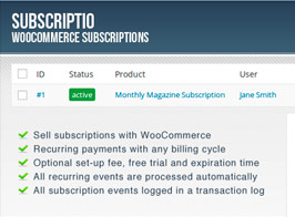 Subscriptio – WooCommerce Subscriptions