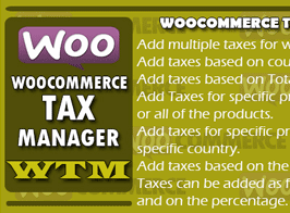 WTM Tax Manager – WooCommerce