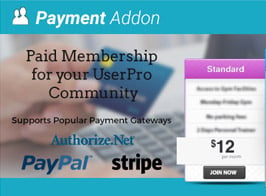UserPro Payment Addon