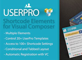 UserPro Shortcode Elements for Visual Composer