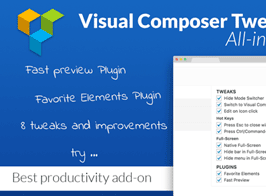 VC Tweaker – Visual Composer Productivity Add-on