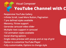 YouTube Channel with Carousel Visual Composer