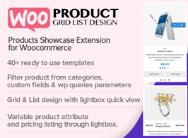 WOO Product Grid/List Design – Responsive Products Showcase Extension for Woocommerce