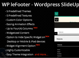 WP leFooter – WordPress SlideUp Footer Plugin