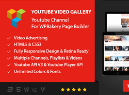 Youtube Video Gallery – Youtube Channel For WPBakery Page Builder