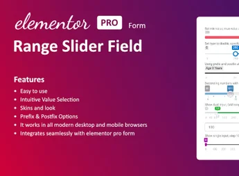 Range Slider Field for Elementor form