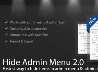 WordPress Hide Admin Menu Plugin