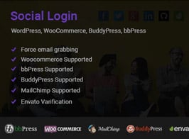 Social Login for WordPress WooCommerce BuddyPress bbPress