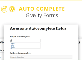 Gravity Forms Auto Complete (+address field)