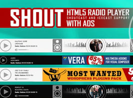 SHOUT – HTML5 Radio Player With Ads – ShoutCast and IceCast Support – WordPress Plugin